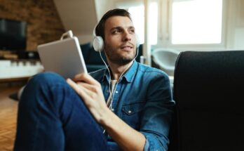 Man using ai tools sitting in chair